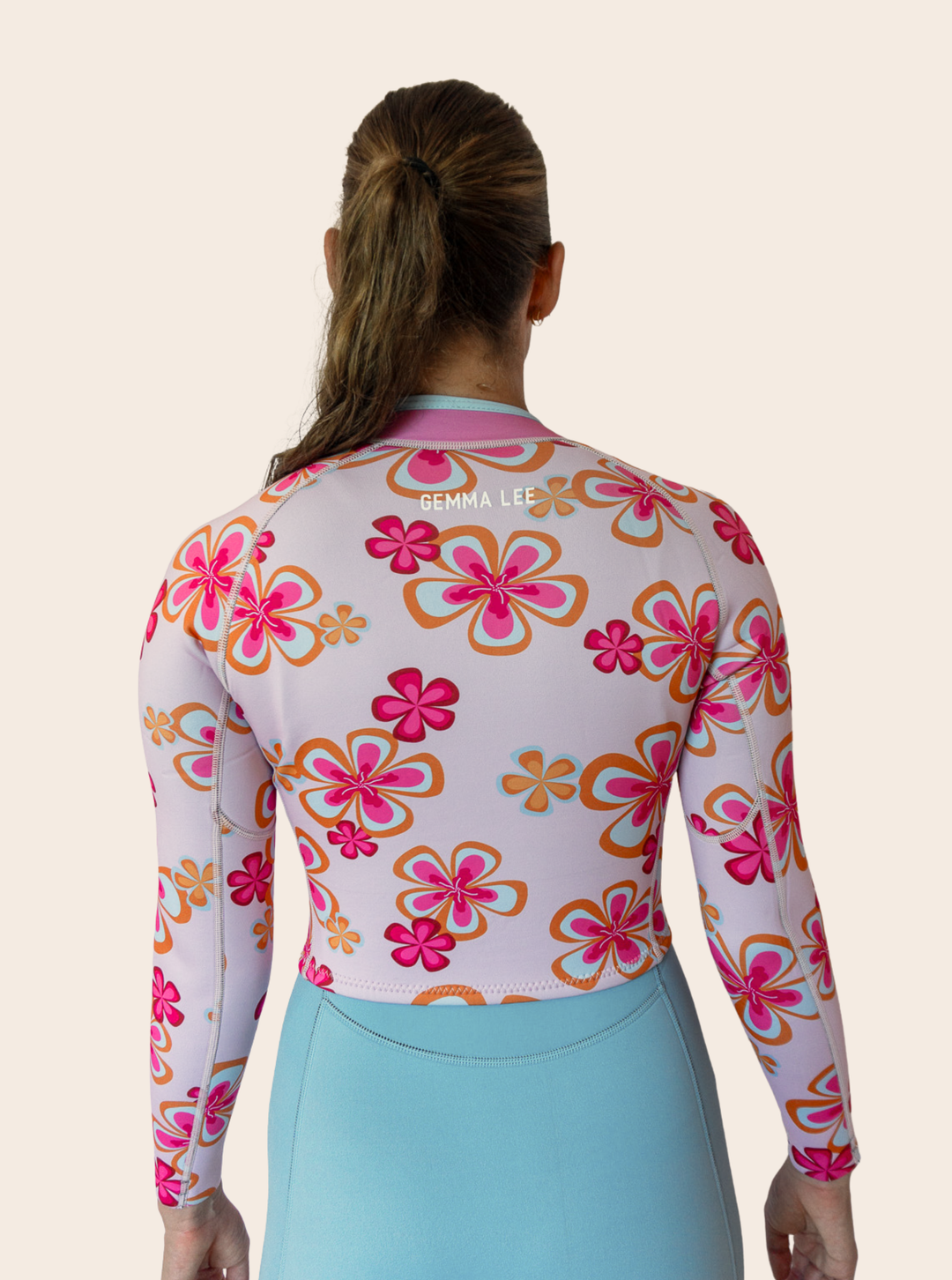 Retro Florals Cropped Jacket- SAMPLE: SIZE 10
