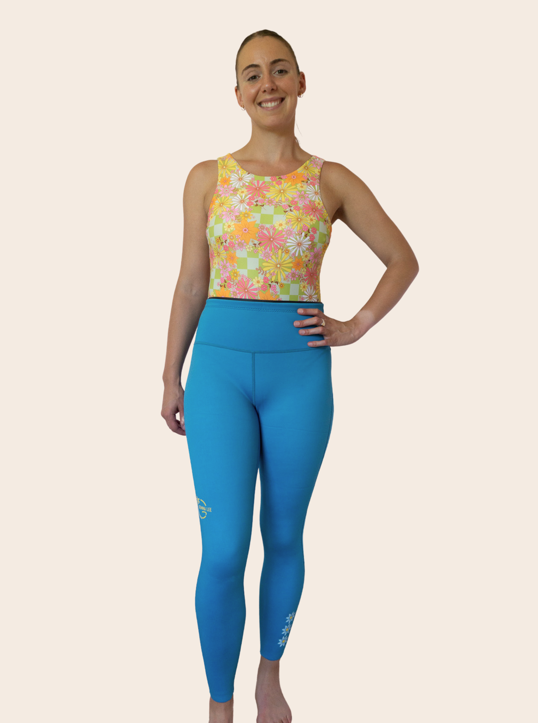 Blue Wetsuit Leggings- SAMPLE: SIZE 8