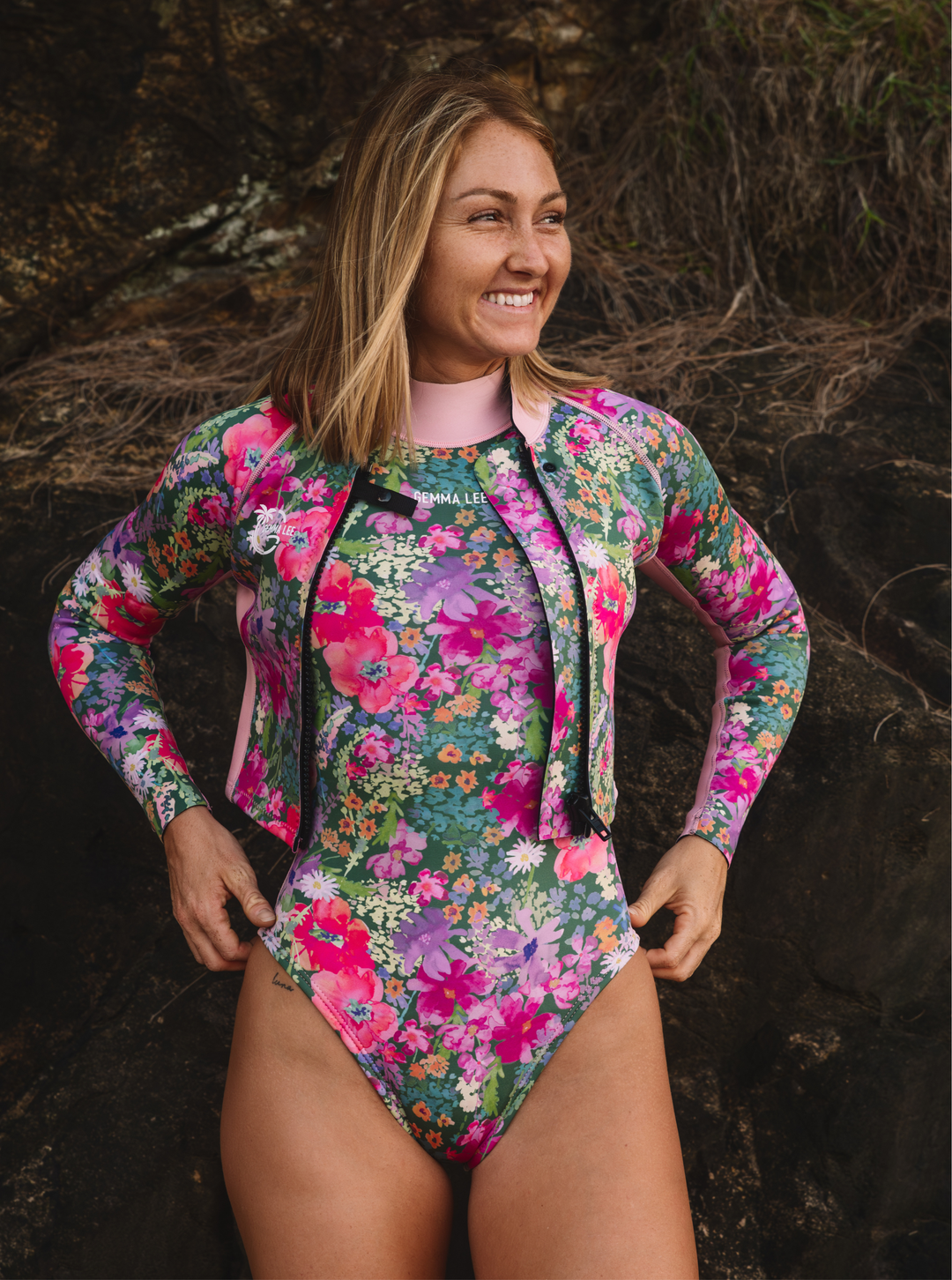Women's 2mm Swimsuit-  Garden By The Sea