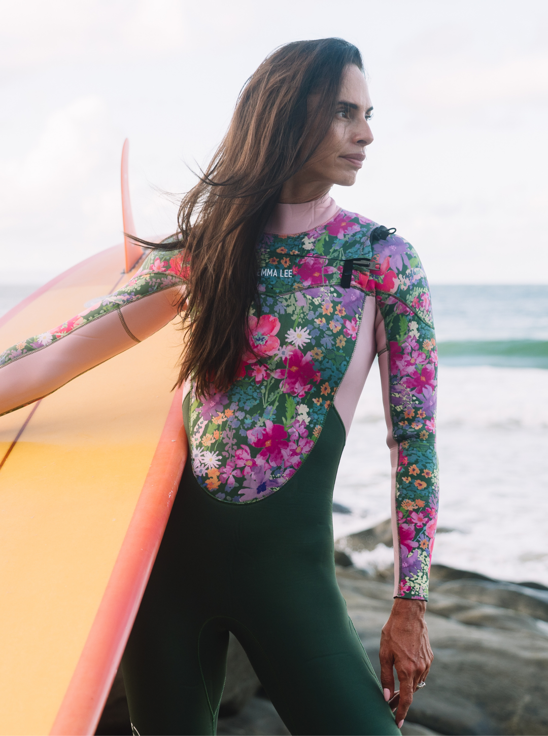 Women's Steamer Chest Zip Wetsuit 4/3mm-  Garden By The Sea