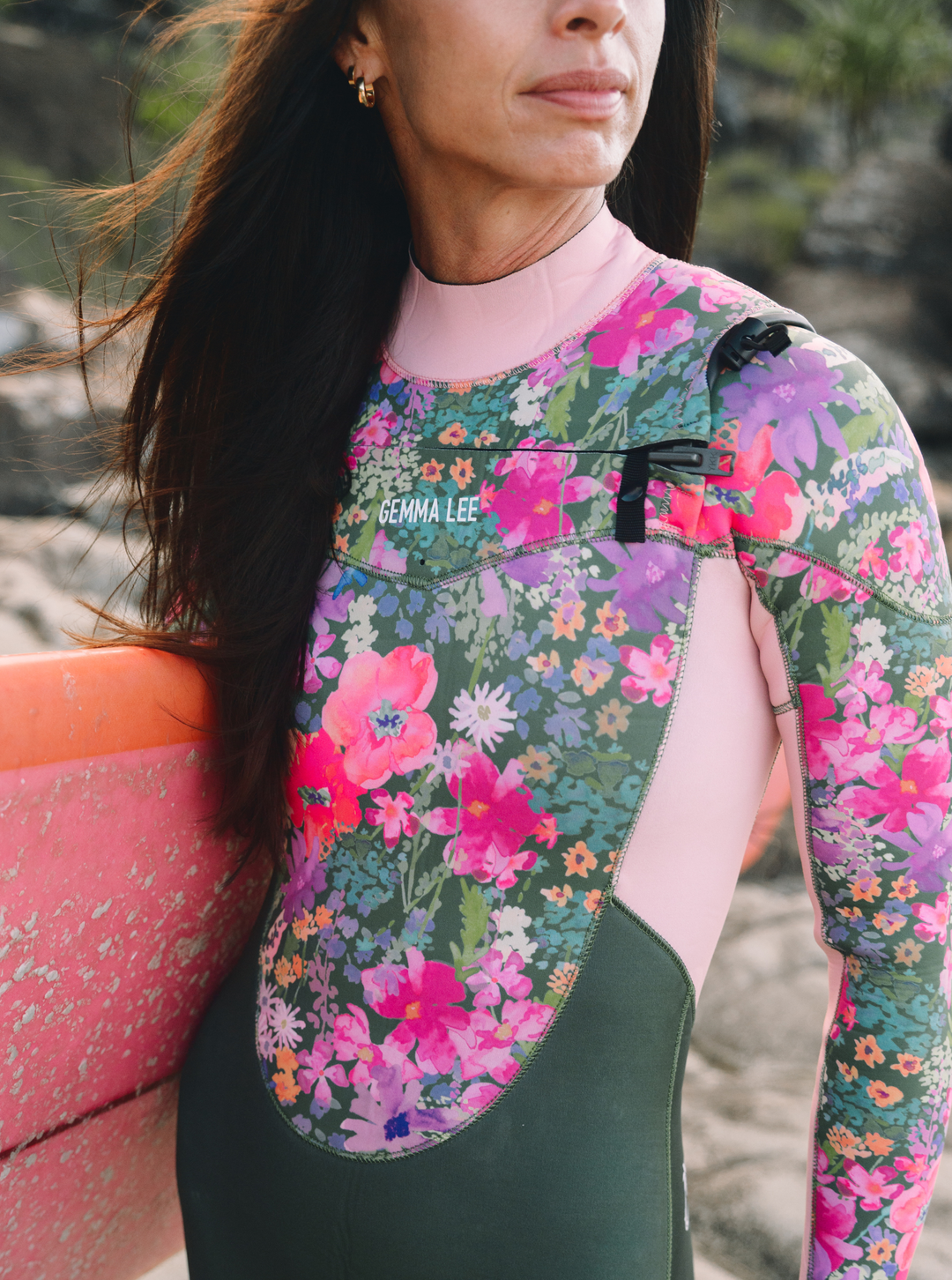 Women's Steamer Chest Zip Wetsuit 4/3mm-  Garden By The Sea
