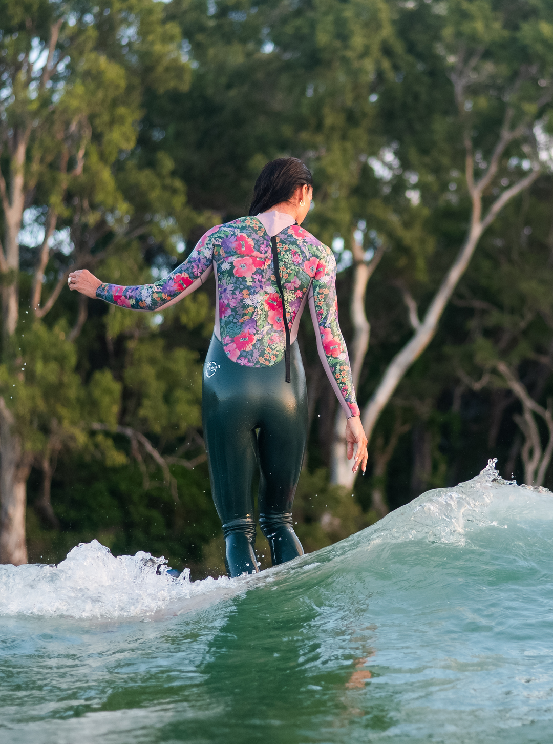Women's Steamer Back Zip Wetsuit 3/2mm-  Garden By The Sea