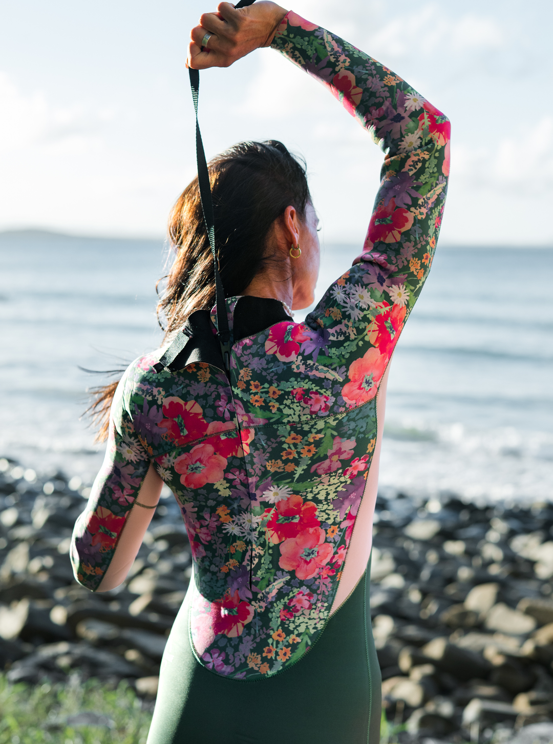 Women's Steamer Back Zip Wetsuit 3/2mm-  Garden By The Sea